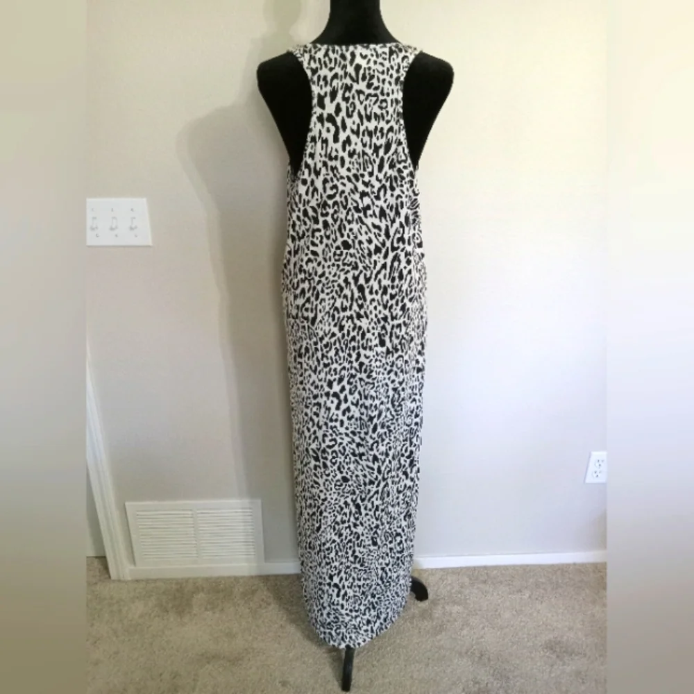 Ralph Lauren Denim & Supply Black and White Leopard Maxi Tank dress Sz XL - Picture 3 of 9